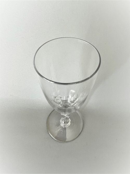 fig 1. A late 18th Century facet stem wine flute