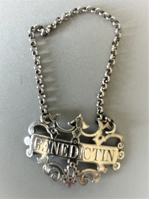 A Rare Victorian Silver Benedictin Label