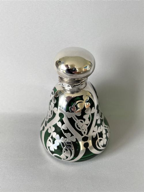 fig 1. A stunning Art Nouveau silver mounted cologne bottle