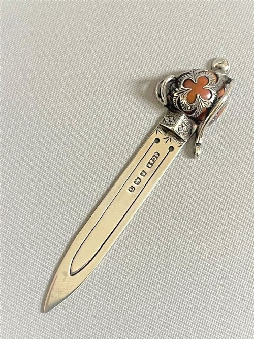 An Outstanding Silver & Agate Scottish Sword Bookmark
