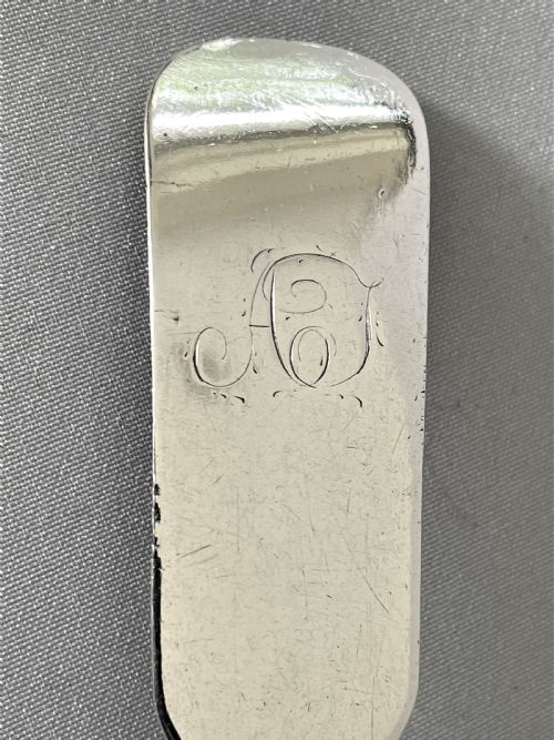 fig 1. A large 18th Century Cork silver tablespoon