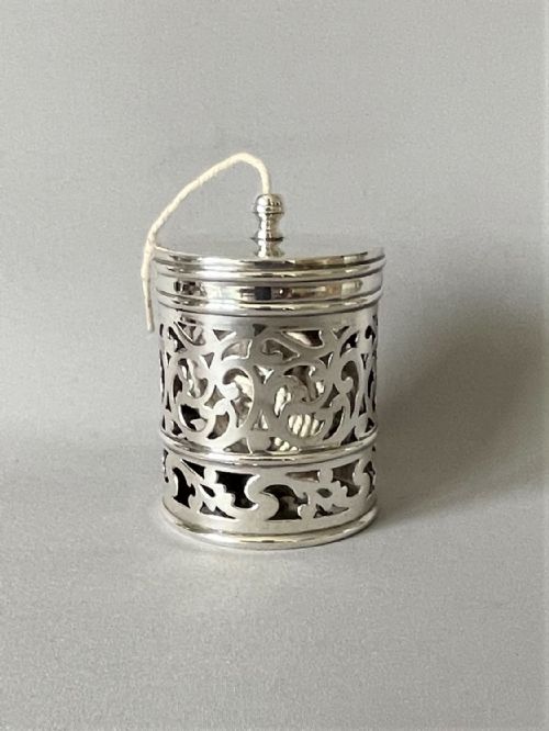 fig 1. A fabulous Edwardian pierced silver string box
