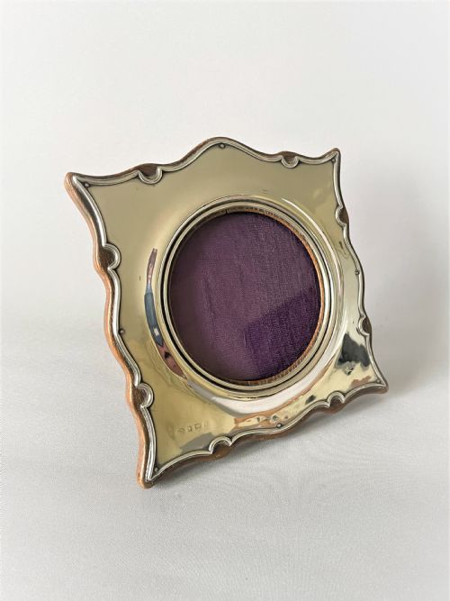 A Charming Shaped Edwardian Silver Photo Frame