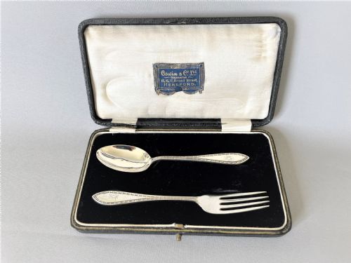 A Charming Boxed Silver Child's Set