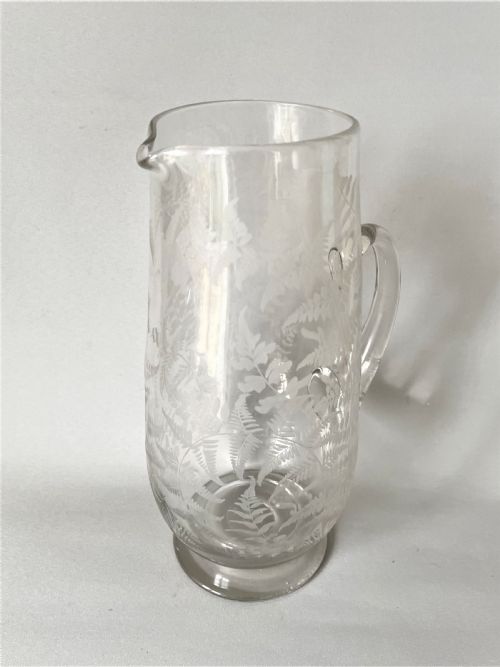 fig 1. A lovely Victorian fern etched water jug