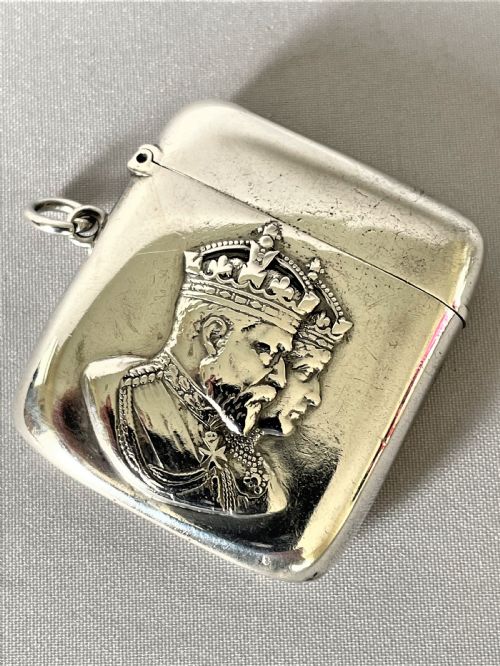 A Royal Coronation Commemorative Silver Vesta