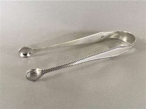 A Susannah Barker Pair of 18th Century Silver Tongs