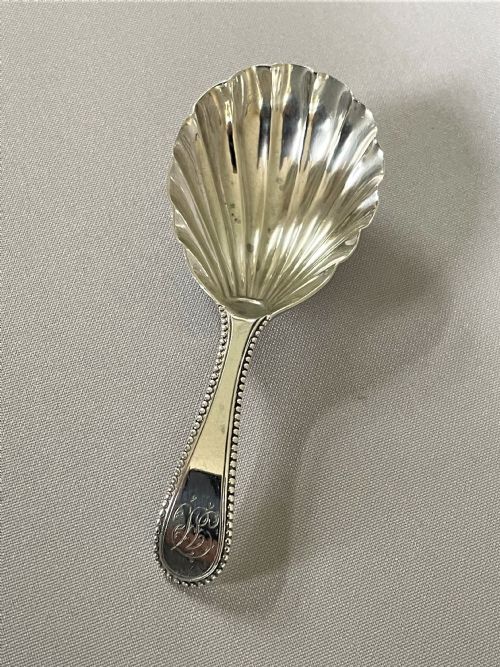 A Bead Pattern George III Silver Caddy Spoon
