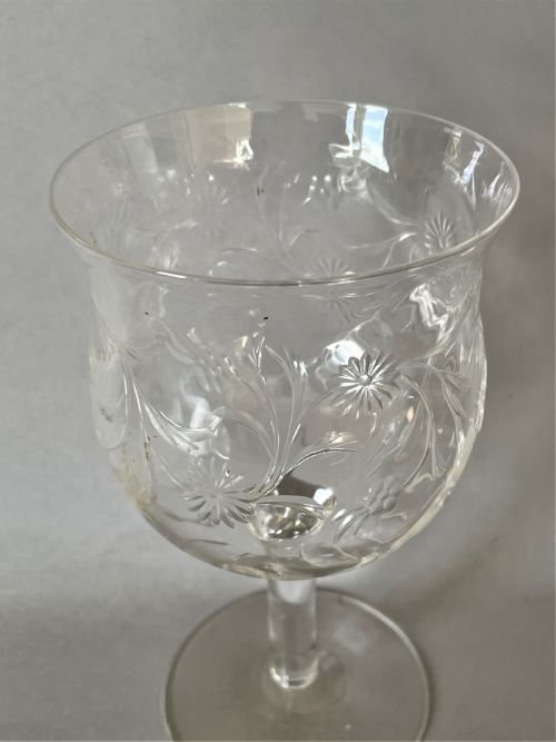fig 1. A gorgeous Stourbridge Rock crystal cut wine goblet