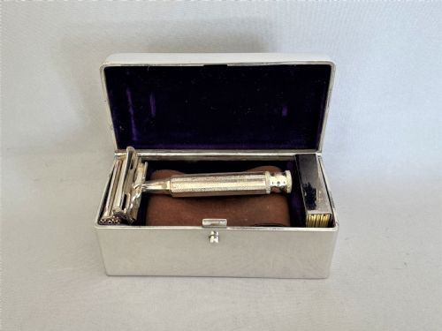 An Outstanding Sampson Morden Silver Cased Travelling Razor Set