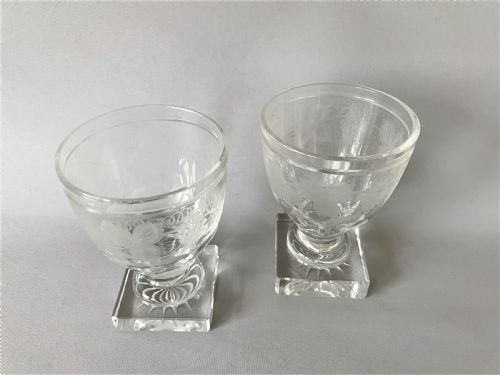 fig 1. A gorgeous pair of etched Victorian rummers