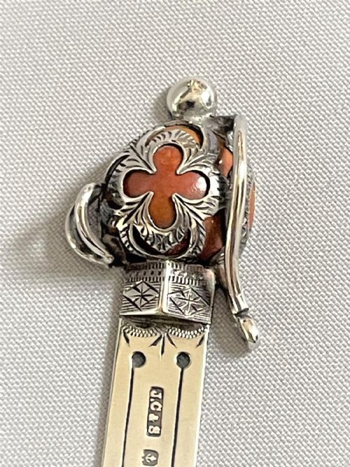 fig 1. A gorgeous Scottish themed silver & agate bookmark