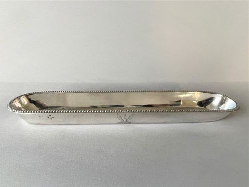 fig 1. A superb quality Victorian silver pen tray