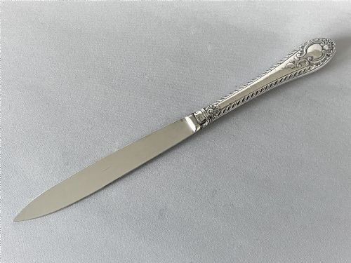 A Stylish All Silver Hallmarked Victorian Letter Opener
