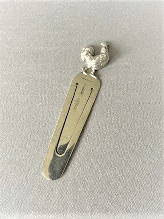 fig 1. A superb Sampson Morden Edwardian silver rooster bookmark