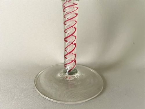 fig 1. An 18th Century colour twist stem wine glass