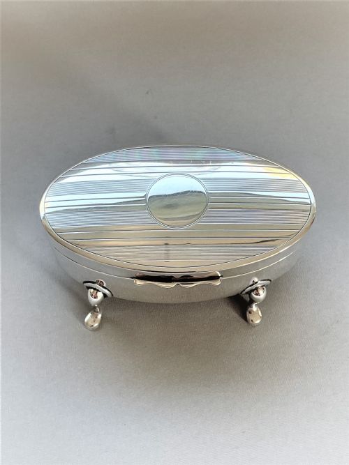fig 1. A Good Hallmarked Silver Trinket/cuff Links Box