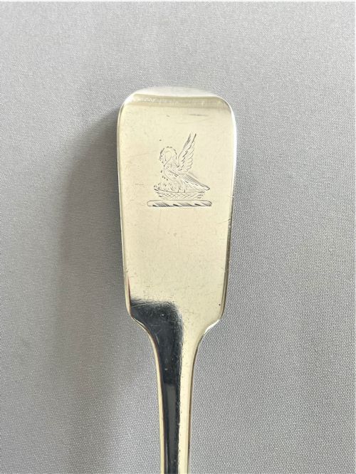 fig 1. A Handsome Victorian Irish Silver Basting/stuffing Spoon
