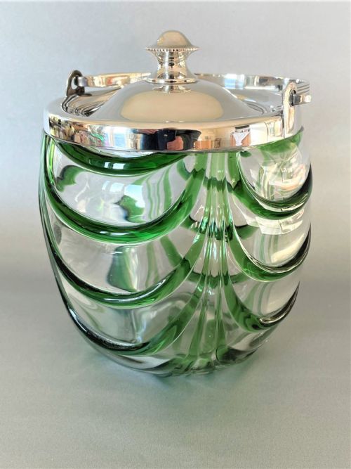 A Superb Art Nouveau Silver Plated Biscuit Barrel