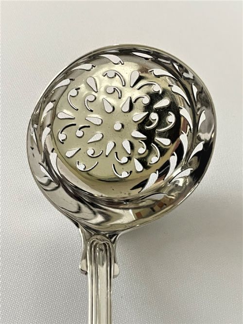 fig 1. A superb Victorian Fiddle, Thread & Shell silver sifter spoon