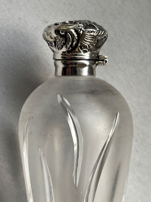 fig 1. A Gorgeous Victorian Silver Mounted 'icicle' Scent Bottle