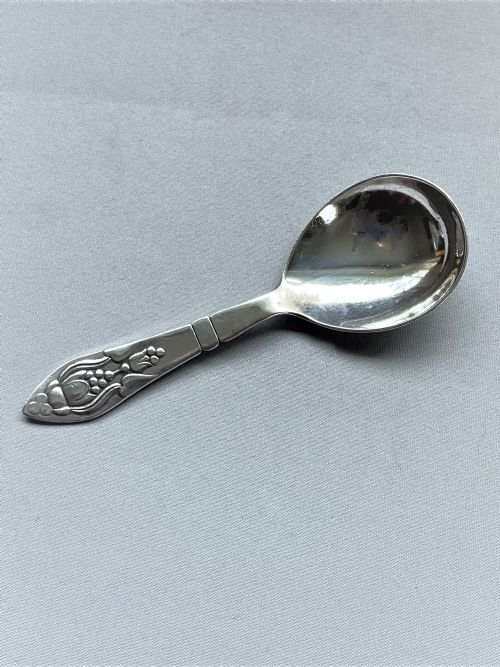 fig 1. A Fine George Jensen Silver Caddy Spoon