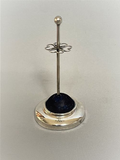 A Chester Silver Edwardian 'Heart' Hatpin Stand
