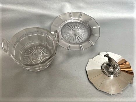 fig 1. A fabulous William IV silver & glass butter dish by the Barnard Brothers