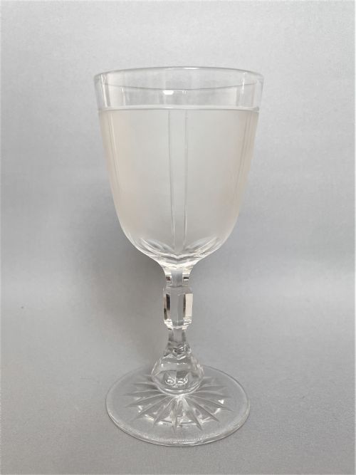 A Gorgeous Victorian Frosted & Cut Wine Goblet