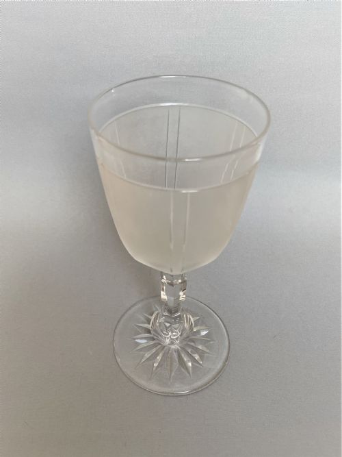 fig 1. A gorgeous Victorian frosted & cut wine goblet
