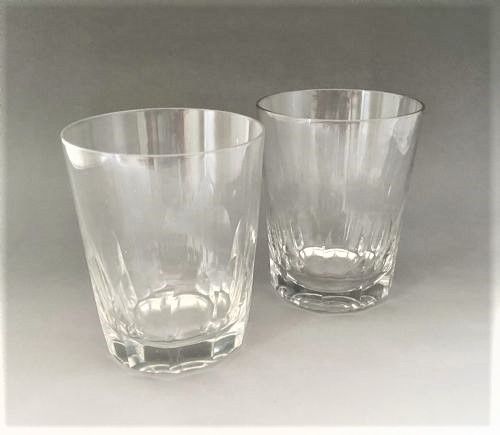 fig 1. A handsome pair of Victorian cut glass Whisky tumblers