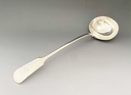fig 1. A substantial Victorian silver soup ladle