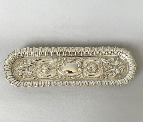 A Lovely Edwardian Silver Pen Tray