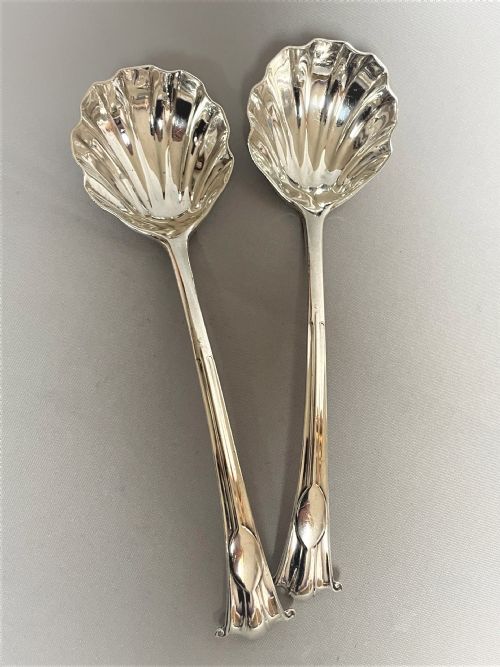 A Quality Pair of Onslow Pattern Silver Gravy Ladles