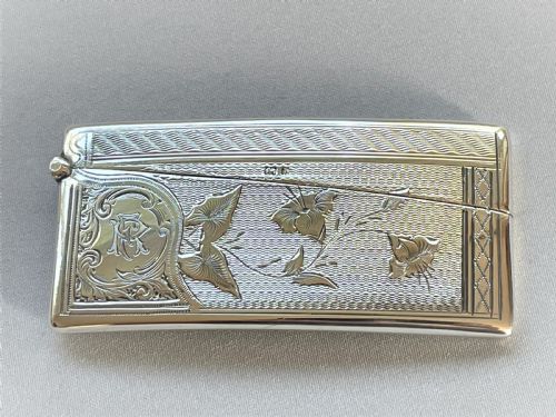 A Stunning Edwardian Silver Card Case