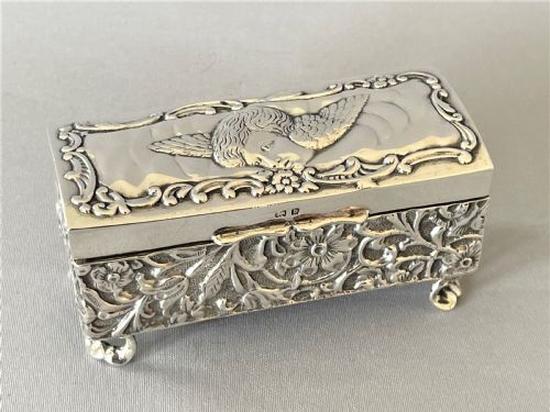 A Fabulous Edwardian Silver Ring Box