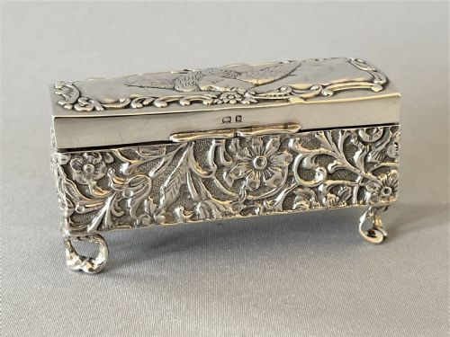 fig 1. A fabulous Edwardian silver ring box