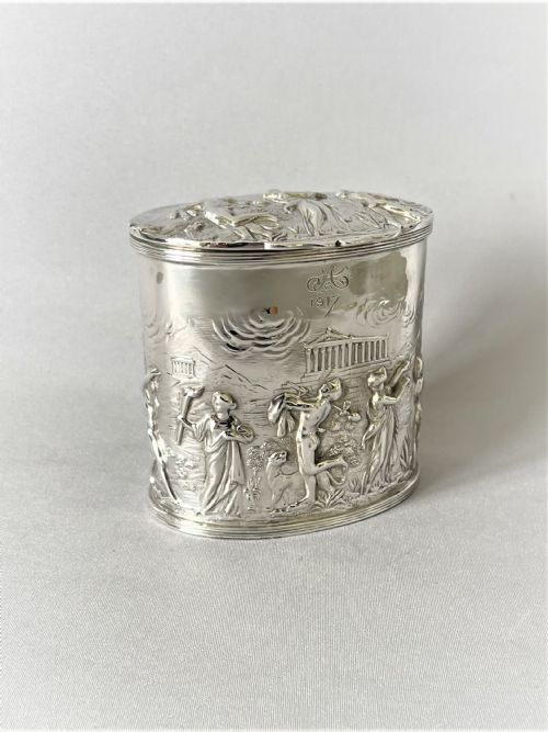 A Gorgeous Edwardian Silver Tea Caddy