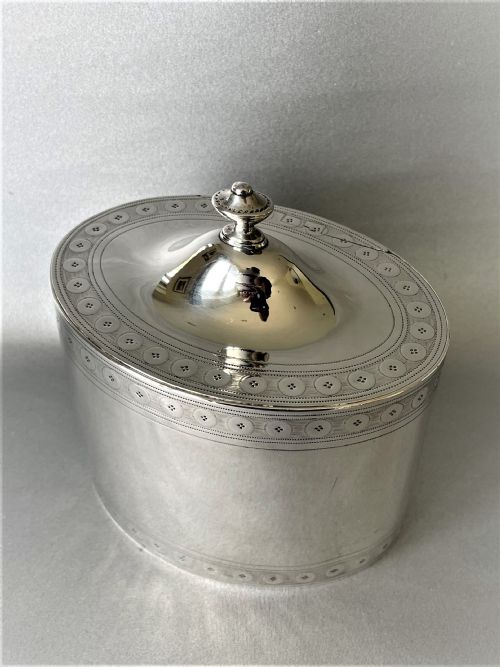 fig 1. A superb early George III double silver tea caddy