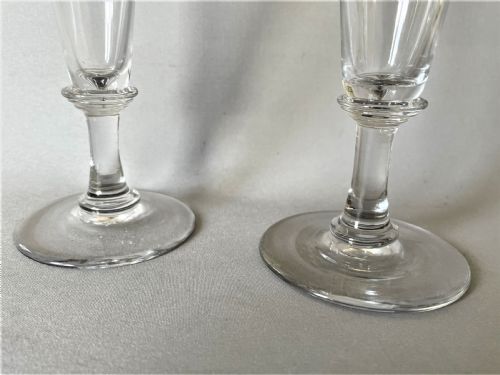 fig 1. A Lovely Pair Of Victorian Glass Champagne Flutes