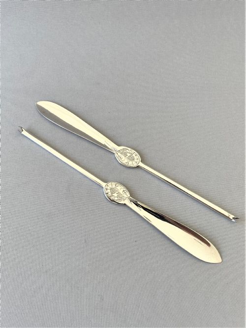 A Superb Pair of Hallmarked Silver Lobster Picks