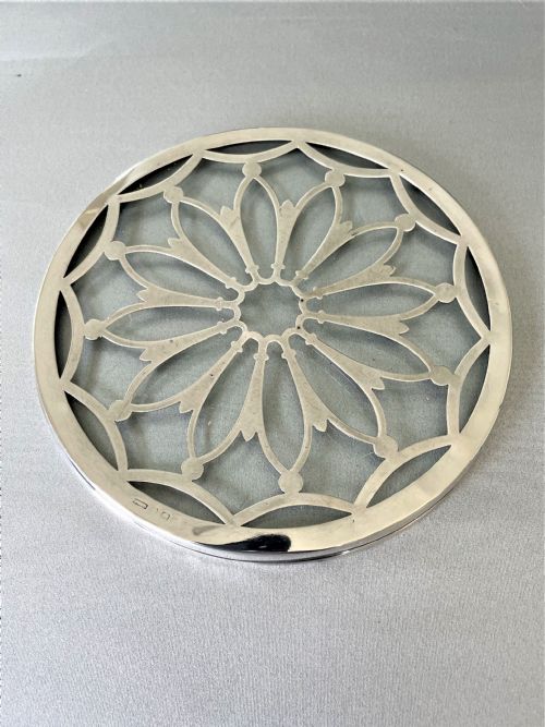 A Gorgeous Silver Mounted Teapot Stand/coaster