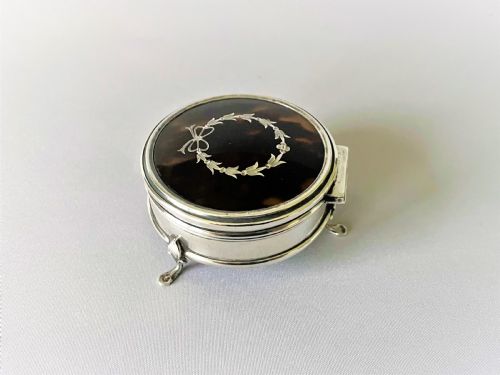 fig 1. A lovely Silver & Tortoiseshell Trinket Box