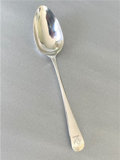 An Extremely Rare Peter & Jonathan Bateman Silver Dessert Spoon