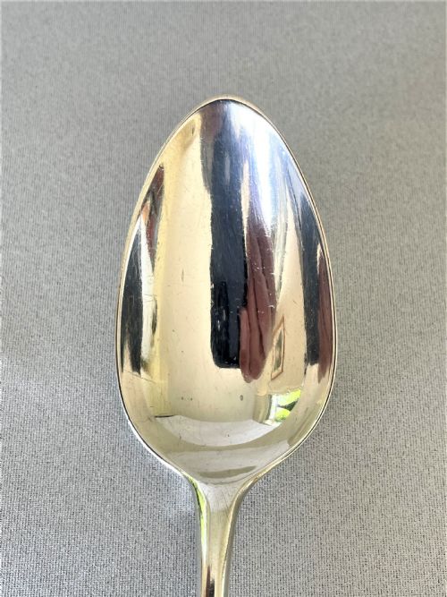 fig 2. An extremely rare Peter & Jonathan Bateman silver dessert spoon