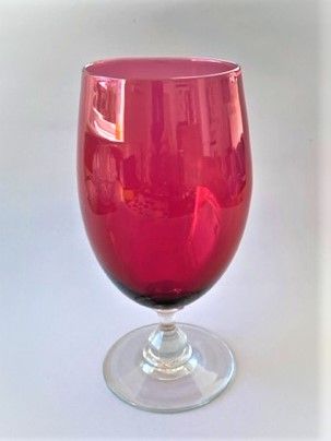A Charming Victorian Small Cranberry Glass Celery Vase