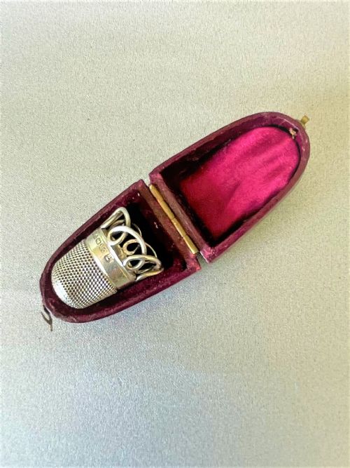 A Most Unusual Charles Horner Cased Silver Thimble