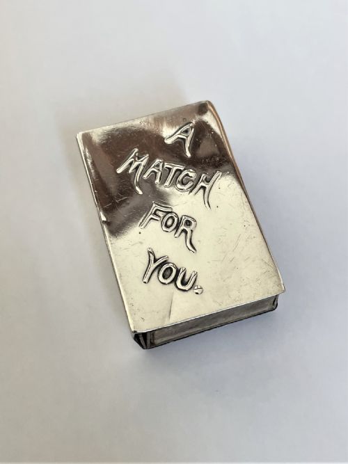 fig 1. A Victorian Chester Silver Match Box 'motto' Case