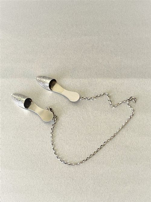 A Rare Pair of Georgian Silver Novelty Needle Guards