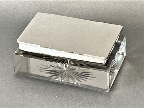 fig 1. A Lovely Edwardian silver mounted double stamp dispenser